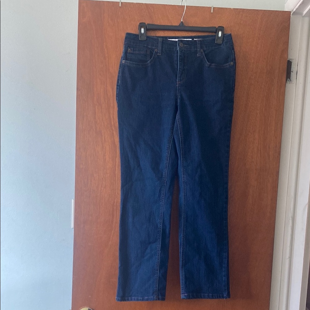 Jones New York, Classic Blue Straight Leg Jeans, Size 4 short